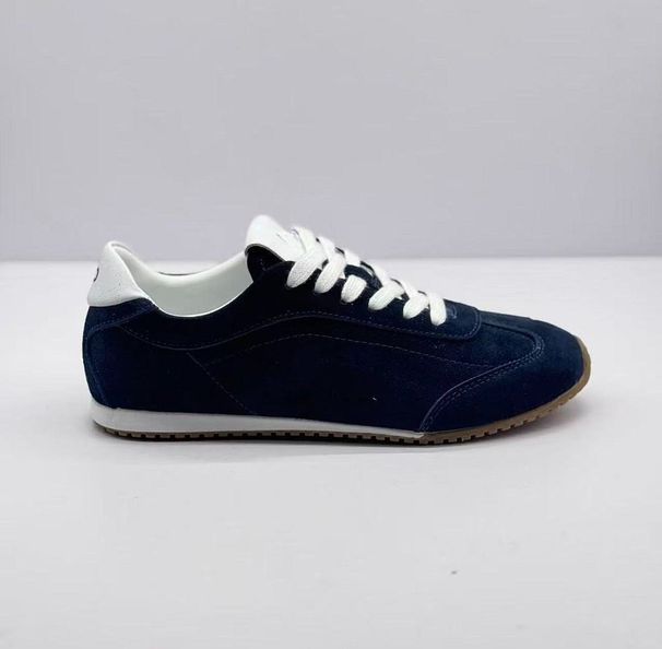 Comfortable Windproof Sports Fashionable Shoes Casual Seasons Cushioned Shoes Running Elegant Shoes Suitable For All Simple Daily Wear Dark Blue_vogvips.com