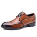 Wenzhou Men's Leather 2025 New European Style Crocodile Pattern Top Layer Cowhide Business Formal Pointed Toe Shoes_vogvips.com