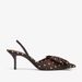 ZA Women's 2025 Autumn New Style Thin Brown Polka Dot Pointed Toe Sandals High Heel Back Strap French Bow Single Shoes_vogvips.com