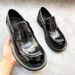 ShoeVault Men's Derby Spring Black Large Leather British Style Niche Commuter Slip-On Casual Trendy Shoes_vogvips.com