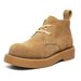 Men's Leather Rhubarb Boots Retro Martin Boots Breathable Thick-soled Heightening Tooling Short Boots_vogvips.com
