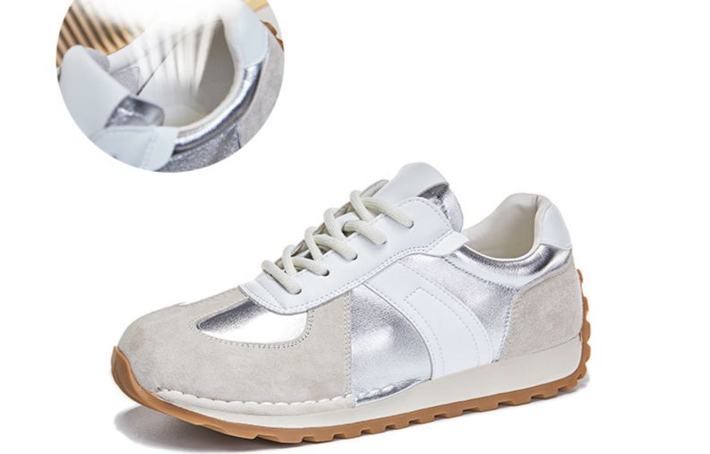 Genuine Leather Forrest Gump Spring New Flat Sports German Training For Women Casual White Shoes_vogvips.com