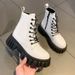 Martin Boots Women Autumn/Winter New British-style Thick-soled Mid-calf Women's Leather Boots_vogvips.com