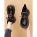 Genuine Leather Thick-Soled Martin For Women 2024 Autumn Winter New Fashion Short Soft Sole Black Street Style_vogvips.com