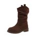 . Women's Autumn And Winter Vintage Ankle Boots, Dui Dui Boots, Mid-calf Suede Martens Boots_vogvips.com