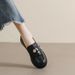 Small Gold Coin Loafers Women's Retro Autumn And Winter Thick-soled Small Leather Shoes Soft-soled Thick-heeled Single Shoes_vogvips.com