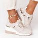 Women's Sneakers Platform Lace-Up Walking Shoes Casual Wedge Sports Outdoor Shoes For Women Comfortable_vogvips.com
