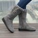 Women's Winter Snow Boots With Faux Fur Lining, Slip-Resistant Sole, Side Zipper & Belt Detail - Comfortable Casual High-Top Boots For Cold Weather_vogvips.com