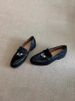 Designer Leather,vintage French-style Horse Bit Buckle Loafers,women's Flat Shoes,English-style Leather Shoes_vogvips.com