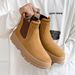 Retro Outdoor Hiking Short Boots Casual Round Head Thick Sole Heightening Martin Boots_vogvips.com