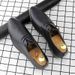 Euro Step Spring New British Style Brogue Korean Version Versatile Men's Large Size Breathable Pointed Toe Hairstylist Leather_vogvips.com