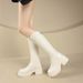2026 Elatic Slim For Petite Women, Long Boot, Autumn Winter New Fahion Veratile V-Haped Caual Slimming Martin_vogvips.com