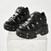 Punk Style Black Rock Metal Decor Lace-up Heel Height Platform Shoes Gothic Man Sneakers Women Ankle Boots 2025 New_vogvips.com