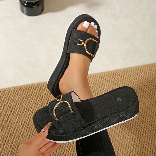 2026 Summer New Arrival Printed Design Plus Size 36 43 Platform Women's Casual Comfortable Metal Buckle Beach Vacation_vogvips.com