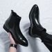 Large Size Men's High Top Pointed Leather Shoes British Fashion Business Slip-On Ankle Boots_vogvips.com