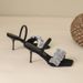 Women's High-heeled With Rhinestone Straps, Stiletto Heels, Sexy 2025 Summer New Versatile Outdoor Sandals_vogvips.com