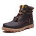 Men's Genuine Leather Boots - Winter Casual Roman Boots With Ethnic Pattern, Breathable & Comfortable (Black, Dark Brown, Yellow, Light Brown)_vogvips.com