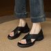 Branded Off-size Cross-strap Open-toe For Women, Summer 2025 New Model, Comfortable Thick-soled Dual-use Sandals And_vogvips.com