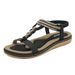 923-5 Spring Summer 2025 New Lightweight Comfortable Flat Sandals For Women With Elastic Band Casual Beach Large Size_vogvips.com