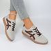 Large Size Women's Running Fashionable Retro Casual All-Match Flat Bottom Sports Sneakers Autumn Season White Shoes_vogvips.com
