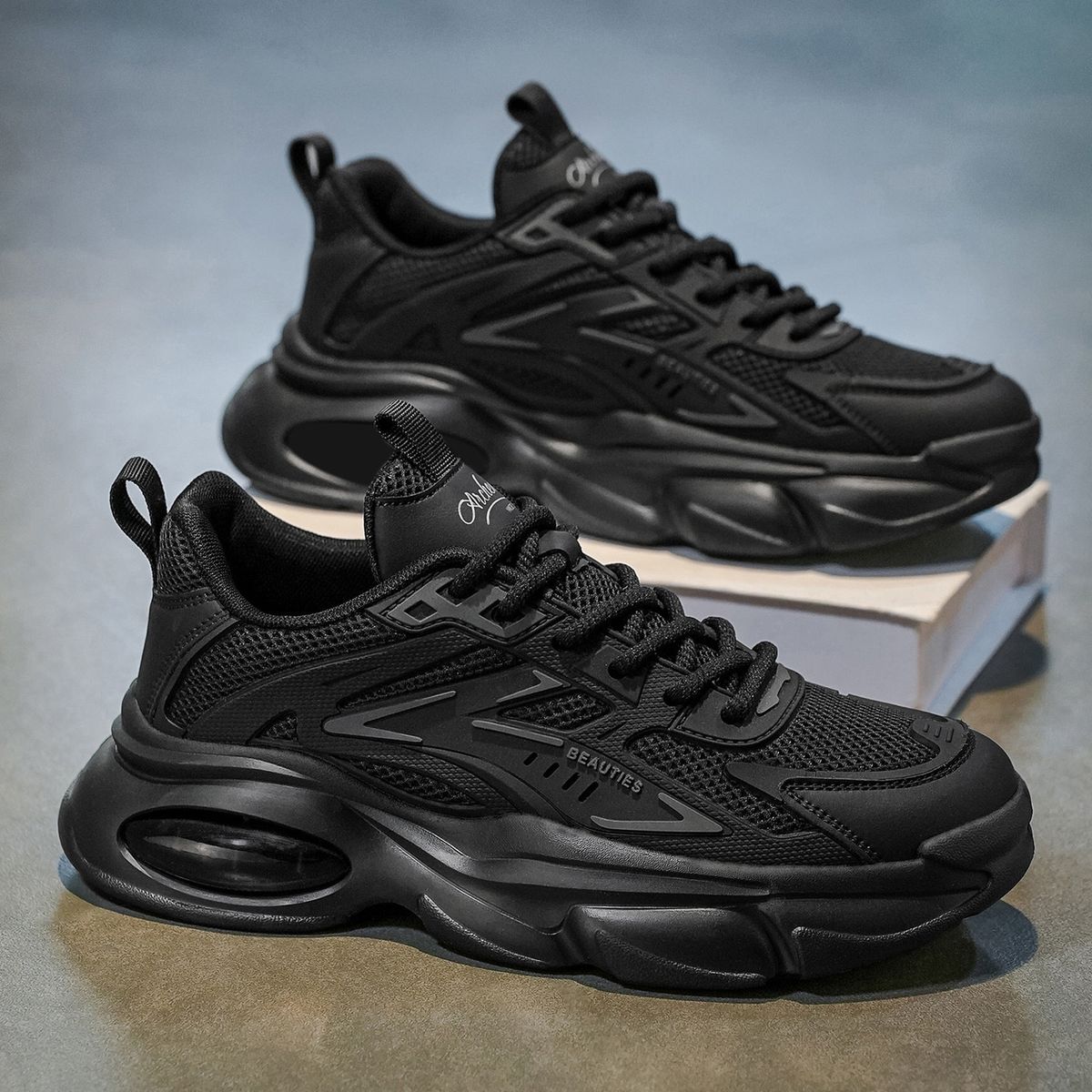 Oulylan Summer New Breathable Mesh Shoes Men's Shoes Versatile Thick Soled Sports Shoes Casual Running Shoes_vogvips.com