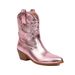 Plus-size Women's Ankle Boots Fashion Embroidered Round Toe Western Cowboy Boots_vogvips.com