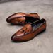 2025s Tassel Men Pointed Toe British Slip-On Men's Casual Leather Shoes 2025 New Trendy Loafers_vogvips.com