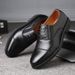 Spring And Autumn New Business Leather Shoes Men, Three-Connector Formal Work Shoes, Security Guard Interview Casual_vogvips.com