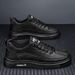 Leather Panel Shoes, Canvas Shoes, Casual Shoes, Korean Version, Student Shoes, Men's Shoes, Trendy Shoes, Four Seasons_vogvips.com