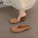 Women's French Style Woven Half Slippers Closed Toe Birken Shoes for Spring Summer 2026 Perfect for Pairing with Skirts Evening Style_vogvips.com