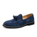 2025 Loafers Men Korean Style Trendy British Tassel Men's Suede Nubuck Moccasins Slip-On Small Leather Shoes_vogvips.com