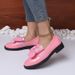 Women's Plus Size Bow Loafers Spring Style Slip-On Leather Shoes British Design Single Shoe_vogvips.com