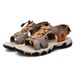 2026 New Leather Stylish Summer Beach Man Casual Comfy Barefoot Sandals Outdoor Breathable Walking Shoes_vogvips.com