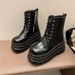 Side Zipper Plus Size Thick Sole Short For Women 2024 Spring Autumn New Boots Versatile Fashion_vogvips.com
