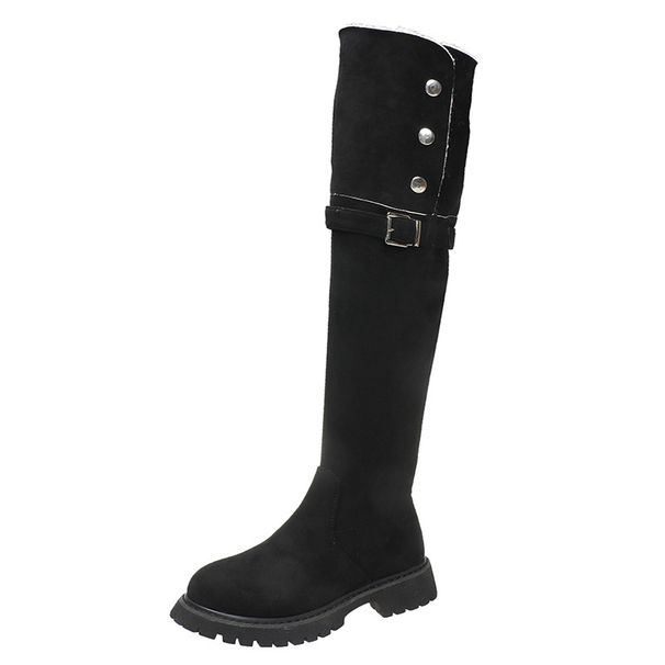 Chunky-heeled Knight Boots Women's Autumn/Winter New Retro Western Long Boots_vogvips.com