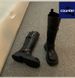 Popular Boots For Children Wearing Lace Stockings, Retro Long Boots, 2025 Autumn And Winter New Height Increasing Soft Top Long Boots_vogvips.com