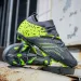 Mens Pink Green Firm Ground Soccer Cleats Breathable Knit For Professional Football Training Daily Outfit_vogvips.com