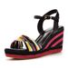 Women's Shoes Wedge Sandals Waterproof Platform Fish Mouth High Heel Sandals Straw Mat Woven Wedge Beach Sandals_vogvips.com