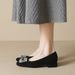 French Square Head Single Shoes Women's Thick Heel Spring Rhinestone Shallow Mouth High Heels_vogvips.com