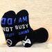 Two-color letter dispensing mid-tube socks Black cotton socks Creative casual sports game socks_vogvips.com
