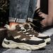 Men's Shoes Retro High Top Sneakers For Men In Autumn And Winter For Students In Color Matching Trendy Thick Soled Height Enhancing Daddy Shoes_vogvips.com