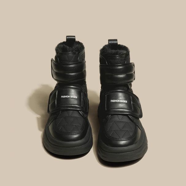 Women's Winter Snow Boots With Fur Lining, Waterproof Slip-Resistant Casual Round Toe Shoes For Cold Weather, Light Luxury Style_vogvips.com
