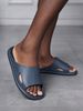 Men's Summer Casual Simple Fashion Solid Color Flat Slip-On Eva One-Piece Beach Slippers For Outdoor Home Use, Large_vogvips.com