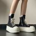 Dark Thick-Soled Canvas For Women, Same Style As 2025 New Model, Height-Increasing Sports Shoes, Internal Height_vogvips.com