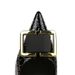 High Heels Women's Shoes Fine Heel Stone Pattern Patent Leather Pointed Belt Buckle Decorative Single Shoes_vogvips.com