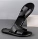 Men's Slip-on Open Toe Flat Flat Dock Layer Cowhide Beach Shoes Summer Slippers Jaadu_vogvips.com