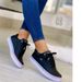 Women's Casual Shoes Leather Lace Up Ladies Sneakers Thick Soled Metal Decoration Breathable Female Flat Shoes _vogvips.com
