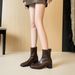 Weiwei Girl 6688-1 Silent Sole Short Boots Commuting High Heel Stretch Slim Boots Autumn Winter Soft Sole Retro Women's Boots_vogvips.com