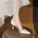 Super Soft Chic Light Luxury French Style Shoes With Cap Shallow Mouth Fairy Gentle Pointed Toe High Heels_vogvips.com