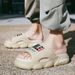 Thick Sole Summer Beach Slides Bathroom Anti Slip Slipper Soft Sandals Simplicity Ultra Light Letter Shoes Men Slippers_vogvips.com